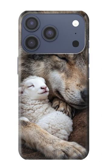 S4089 Gentle Wolf And Lamb Friendship Art Hülle Schutzhülle Taschen für iPhone 17 Pro, 18 Pro