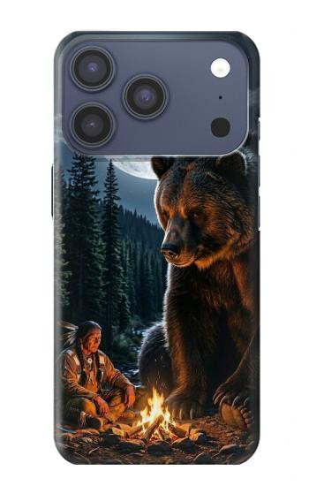 S4095 Majestic Bear Indian Wilderness Art Hülle Schutzhülle Taschen für iPhone 17 Pro, 18 Pro