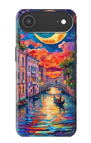 S4083 Colorful Painting Moonlit Venice City Hülle Schutzhülle Taschen für iPhone Air