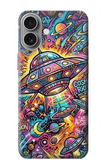 S4085 Cosmic Spaceship Psychedelic Art Hülle Schutzhülle Taschen für iPhone 16 plus