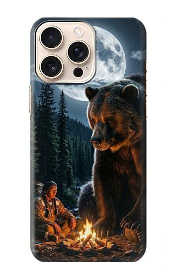 S4095 Majestic Bear Indian Wilderness Art Hülle Schutzhülle Taschen für iPhone 16 pro max