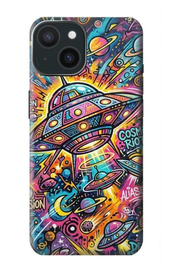 S4085 Cosmic Spaceship Psychedelic Art Hülle Schutzhülle Taschen für iPhone 15