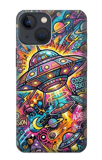 S4085 Cosmic Spaceship Psychedelic Art Hülle Schutzhülle Taschen für iPhone 14