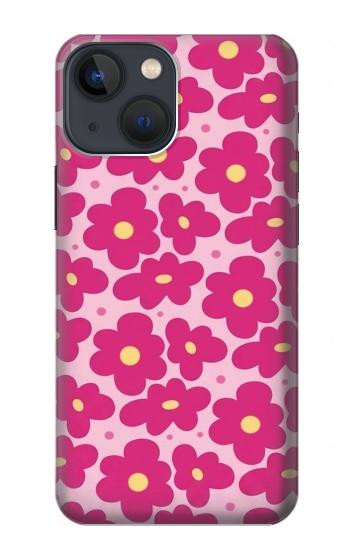 S4097 Pink Floral Seamless Pattern Design Hülle Schutzhülle Taschen für iPhone 13 mini