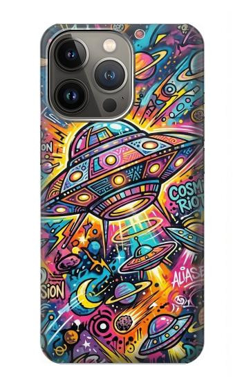 S4085 Cosmic Spaceship Psychedelic Art Hülle Schutzhülle Taschen für iPhone 13 Pro Max