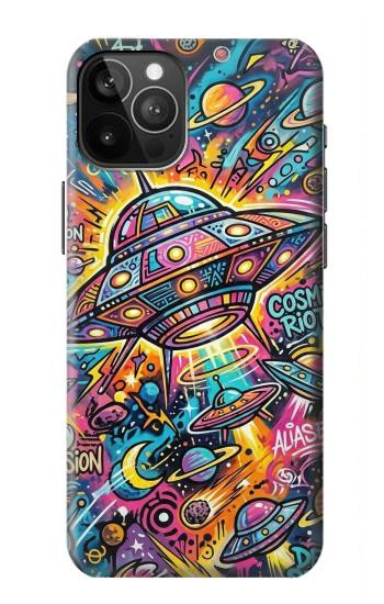 S4085 Cosmic Spaceship Psychedelic Art Hülle Schutzhülle Taschen für iPhone 12 Pro Max