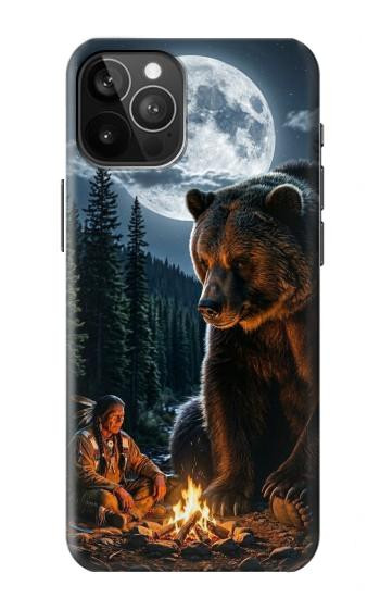 S4095 Majestic Bear Indian Wilderness Art Hülle Schutzhülle Taschen für iPhone 12 Pro Max
