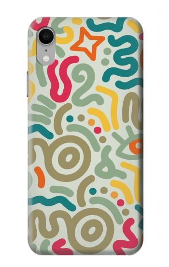 S4078 Abstract Colorful Doodle Pattern Hülle Schutzhülle Taschen für iPhone XR