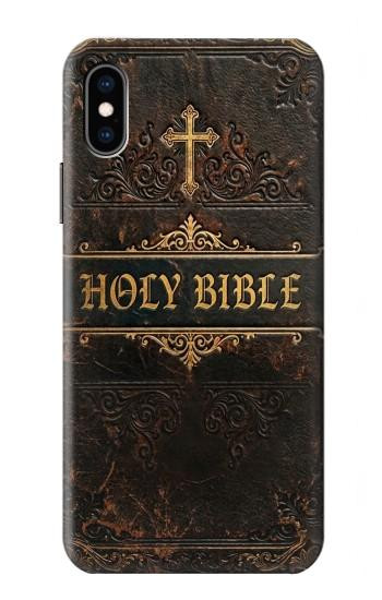 S4109 Vintage Antique Bible Book Cover Art Hülle Schutzhülle Taschen für iPhone X, iPhone XS