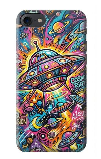 S4085 Cosmic Spaceship Psychedelic Art Hülle Schutzhülle Taschen für iPhone 7, iPhone 8, iPhone SE (2020) (2022)