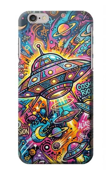 S4085 Cosmic Spaceship Psychedelic Art Hülle Schutzhülle Taschen für iPhone 6 6S