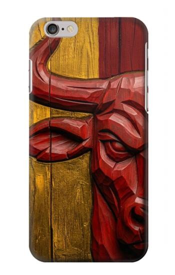 S4098 Span Bull Carved Artwork Hülle Schutzhülle Taschen für iPhone 6 6S
