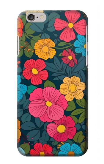 S4105 Vibrant Colorful Floral Pattern Hülle Schutzhülle Taschen für iPhone 6 6S