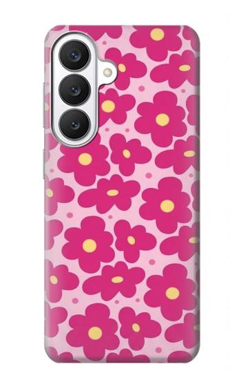 S4097 Pink Floral Seamless Pattern Design Hülle Schutzhülle Taschen für Samsung Galaxy S26