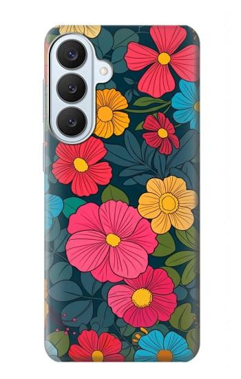 S4105 Vibrant Colorful Floral Pattern Hülle Schutzhülle Taschen für Samsung Galaxy S26 Plus