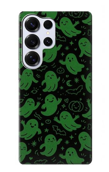 S4087 Cute Green Ghost Cartoon Pattern Hülle Schutzhülle Taschen für Samsung Galaxy S25 Ultra