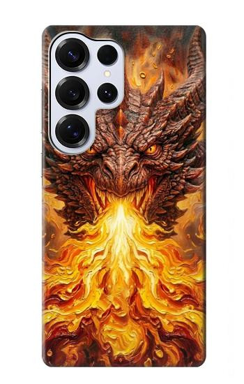 S4090 Epic Fire Dragon Fantasy Illustration Hülle Schutzhülle Taschen für Samsung Galaxy S25 Ultra