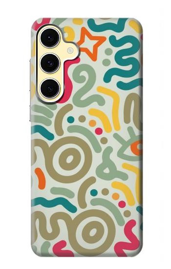 S4078 Abstract Colorful Doodle Pattern Hülle Schutzhülle Taschen für Samsung Galaxy S24 FE