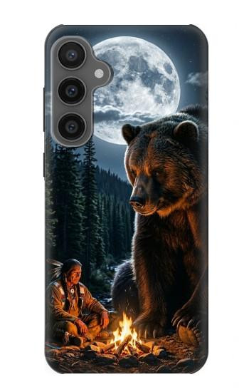 S4095 Majestic Bear Indian Wilderness Art Hülle Schutzhülle Taschen für Samsung Galaxy S23 FE