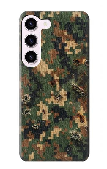 S4091 Green Digital Camouflage Pattern Hülle Schutzhülle Taschen für Samsung Galaxy S23