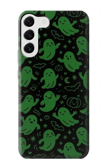 S4087 Cute Green Ghost Cartoon Pattern Hülle Schutzhülle Taschen für Samsung Galaxy S23 Plus