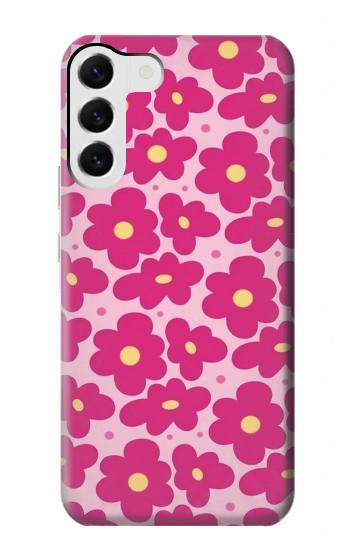 S4097 Pink Floral Seamless Pattern Design Hülle Schutzhülle Taschen für Samsung Galaxy S23 Plus