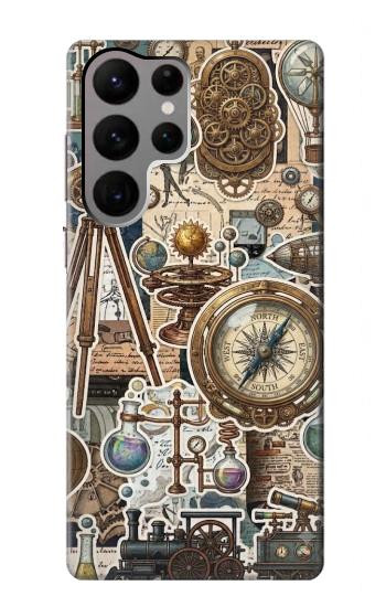 S4100 Vintage Scientific Discovery Collage Hülle Schutzhülle Taschen für Samsung Galaxy S23 Ultra