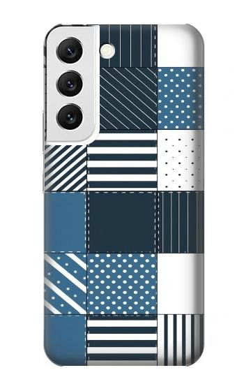 S4082 Modern Geometric Patchwork Pattern Hülle Schutzhülle Taschen für Samsung Galaxy S22