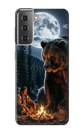 S4095 Majestic Bear Indian Wilderness Art Hülle Schutzhülle Taschen für Samsung Galaxy S21 Plus 5G, Galaxy S21+ 5G
