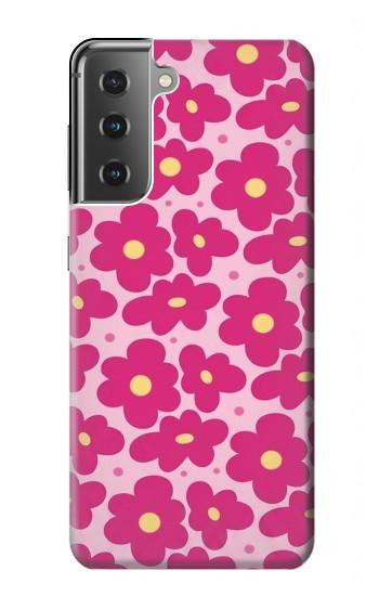 S4097 Pink Floral Seamless Pattern Design Hülle Schutzhülle Taschen für Samsung Galaxy S21 Plus 5G, Galaxy S21+ 5G
