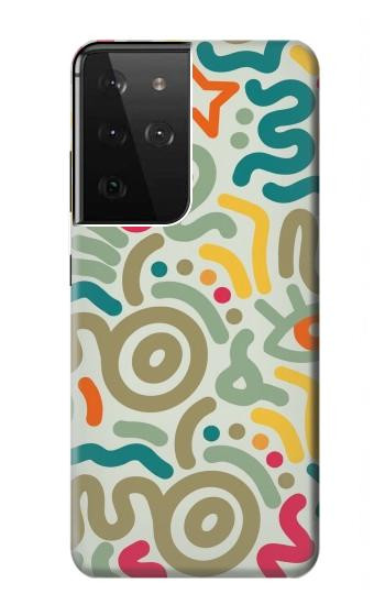 S4078 Abstract Colorful Doodle Pattern Hülle Schutzhülle Taschen für Samsung Galaxy S21 Ultra 5G