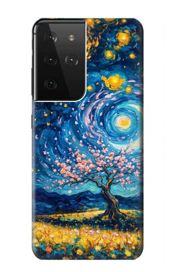 S4081 Dreamy Spiral Galaxy Night Sky Art Hülle Schutzhülle Taschen für Samsung Galaxy S21 Ultra 5G