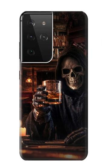 S4102 Vintage Skull Tavern Artwork Hülle Schutzhülle Taschen für Samsung Galaxy S21 Ultra 5G
