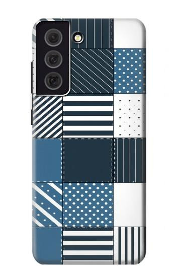 S4082 Modern Geometric Patchwork Pattern Hülle Schutzhülle Taschen für Samsung Galaxy S21 FE 5G