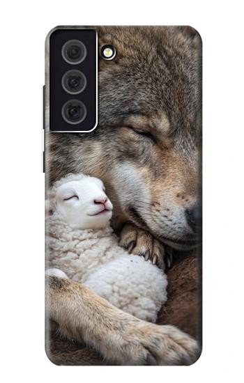 S4089 Gentle Wolf And Lamb Friendship Art Hülle Schutzhülle Taschen für Samsung Galaxy S21 FE 5G