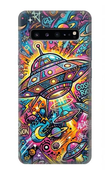S4085 Cosmic Spaceship Psychedelic Art Hülle Schutzhülle Taschen für Samsung Galaxy S10 5G