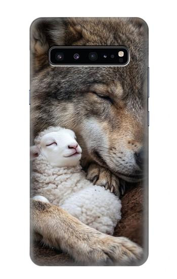S4089 Gentle Wolf And Lamb Friendship Art Hülle Schutzhülle Taschen für Samsung Galaxy S10 5G