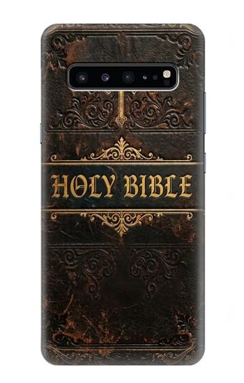 S4109 Vintage Antique Bible Book Cover Art Hülle Schutzhülle Taschen für Samsung Galaxy S10 5G