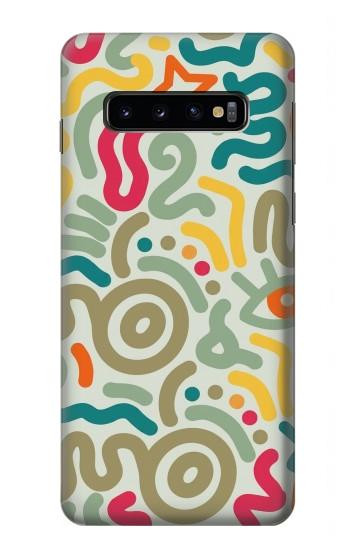 S4078 Abstract Colorful Doodle Pattern Hülle Schutzhülle Taschen für Samsung Galaxy S10