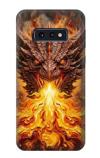S4090 Epic Fire Dragon Fantasy Illustration Hülle Schutzhülle Taschen für Samsung Galaxy S10e