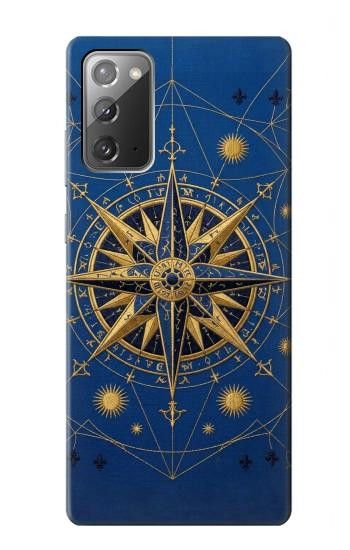 S4086 Nautical Compass Maritime Design Hülle Schutzhülle Taschen für Samsung Galaxy Note 20
