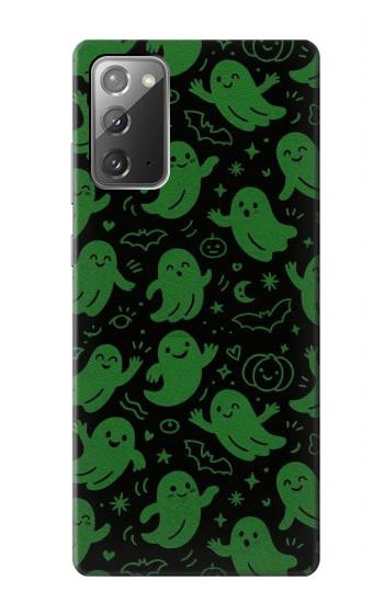 S4087 Cute Green Ghost Cartoon Pattern Hülle Schutzhülle Taschen für Samsung Galaxy Note 20