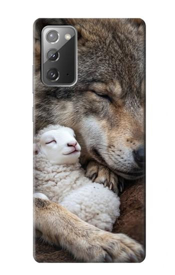 S4089 Gentle Wolf And Lamb Friendship Art Hülle Schutzhülle Taschen für Samsung Galaxy Note 20