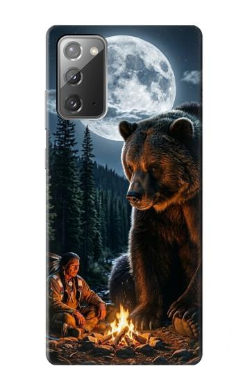 S4095 Majestic Bear Indian Wilderness Art Hülle Schutzhülle Taschen für Samsung Galaxy Note 20
