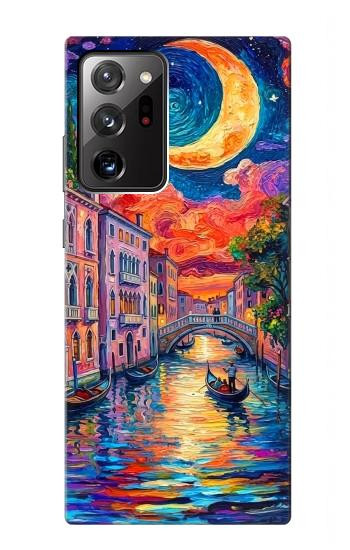 S4083 Colorful Painting Moonlit Venice City Hülle Schutzhülle Taschen für Samsung Galaxy Note 20 Ultra, Ultra 5G