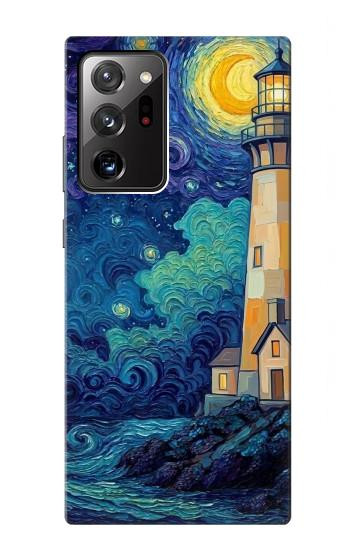 S4092 Moonlit Lighthouse Coastal Painting Hülle Schutzhülle Taschen für Samsung Galaxy Note 20 Ultra, Ultra 5G