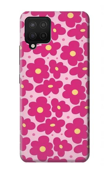S4097 Pink Floral Seamless Pattern Design Hülle Schutzhülle Taschen für Samsung Galaxy A12