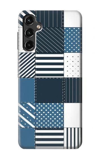 S4082 Modern Geometric Patchwork Pattern Hülle Schutzhülle Taschen für Samsung Galaxy A14 5G