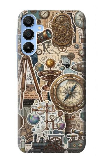 S4100 Vintage Scientific Discovery Collage Hülle Schutzhülle Taschen für Samsung Galaxy A15 5G