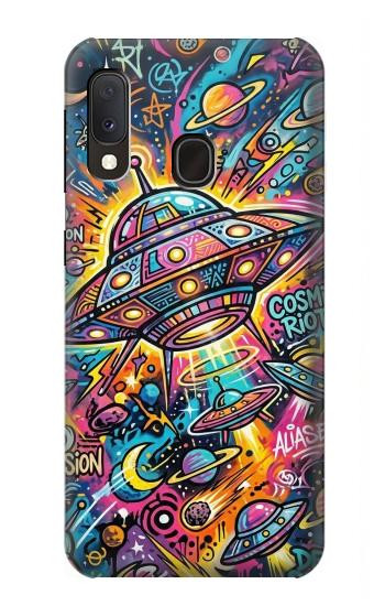 S4085 Cosmic Spaceship Psychedelic Art Hülle Schutzhülle Taschen für Samsung Galaxy A20e